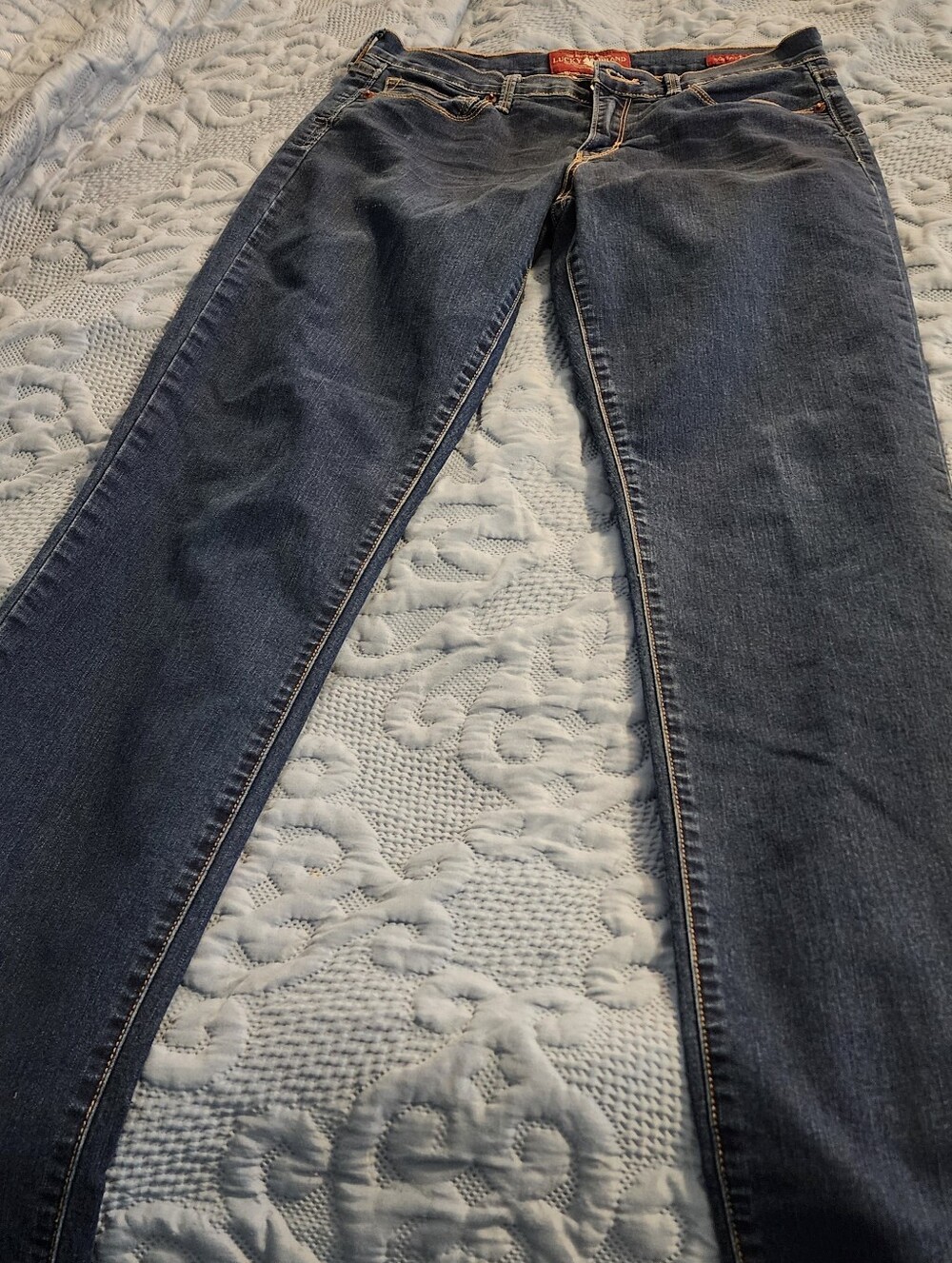 Lucky Brand Women's Dark Blue Straight-Leg Jeans